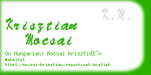 krisztian mocsai business card